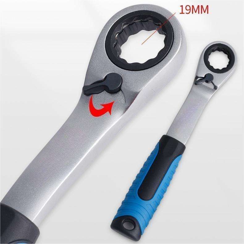 17-Piece Multifunctional Two-Way Ratchet Wrench Socket Set | For Automotive & HVAC Service | Heavy-Duty Tool Kit with Hard Case